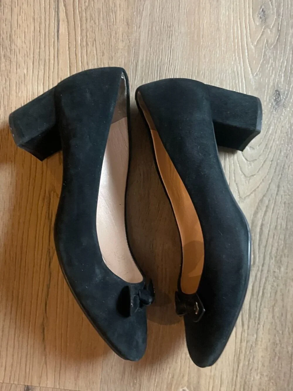 Kate Spade New York Benice Suede Block Heel Pumps Shoes Black Size 7M